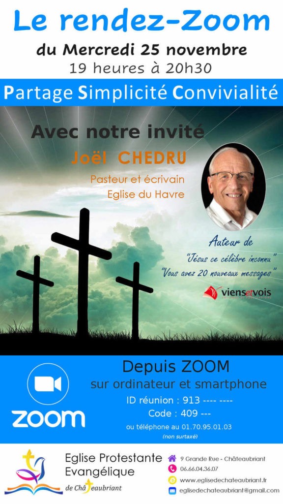 Invité zoom 25 Novembre 2020 | Eglise évangelique Châteaubirant