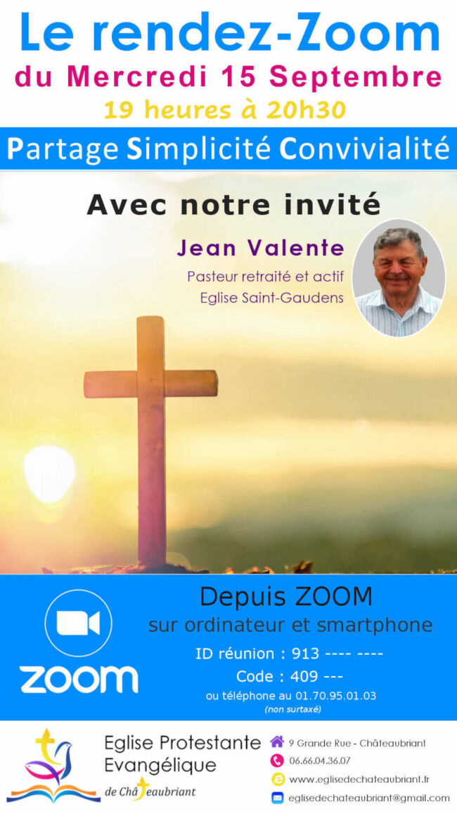 Invité zoom du 15 Septembre 2021 | Eglise évangelique Châteaubirant